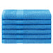 Eco Friendly Cotton 6 Piece Solid Hand Towel Set - Aster Blue
