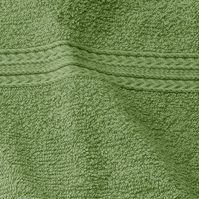 Eco Friendly Cotton 6 Piece Solid Hand Towel Set - Terrace Green