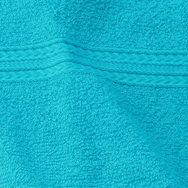 Eco Friendly Cotton 6 Piece Solid Hand Towel Set - Turqoise