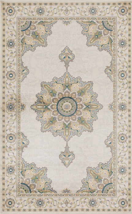 Edeline Medallion Oriental Indoor Area Rug - Beige