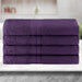 Cotton Eco-Friendly 4 Piece Solid Bath Towel Set - Eggplant