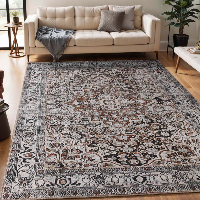 Elodi Geometric Floral Medallion Rug Indoor Large Area Rugs