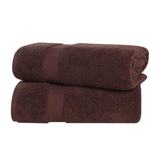 Cotton Zero Twist 2 Piece Bath Sheet Towel Set - Espresso