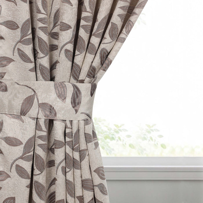 Leaves Machine Room Darkening Blackout Curtains, Set of 2