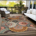 Evaline Bohemian Medallion Non-Slip Indoor Outdoor Area Rug - Black