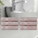 Kendell Egyptian Cotton 6 Piece Hand Towel Set with Dobby Border - Fawn