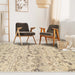 Fawn Abstract Floral Indoor Area Rug Or Runner Rug - Beige