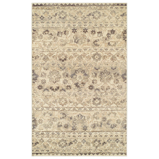 Fawn Abstract Floral Indoor Area Rug Or Runner Rug - Beige