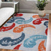 Feather Modern Bohemian Indoor Outdoor Area Rug - Multicolor