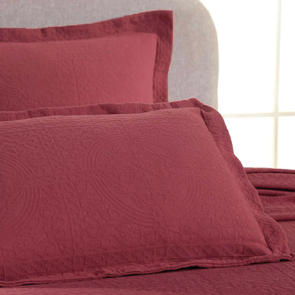 100% Cotton Jacquard Matelassé Fleur De Lis Bedspread Set - Blue Nile Mills