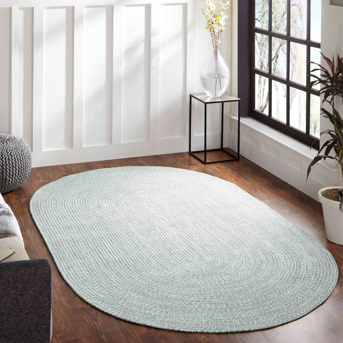 Reversible Braided Area Rug Two Tone Indoor Outdoor Rugs