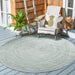 Reversible Braided Area Rug Two Tone Indoor Outdoor Rugs - FogGreen