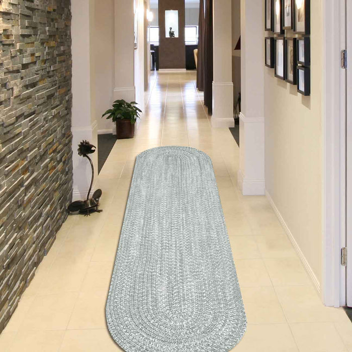 Reversible Braided Area Rug Two Tone Indoor Outdoor Rugs