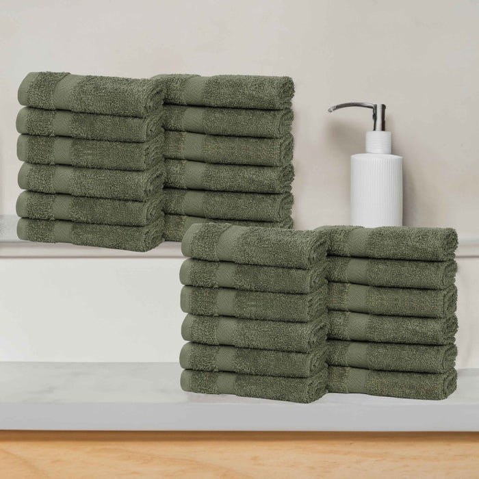 Franklin Cotton Eco Friendly 24 Piece Face Towel Set