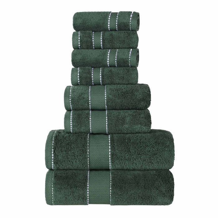 Niles Egypt Produced Giza Cotton Dobby Absorbent 8 Piece Towel Set