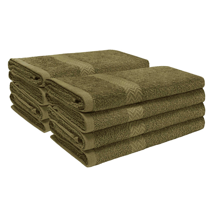 Franklin Cotton Eco Friendly 8 Piece Hand Towel Set - ForrestGreen