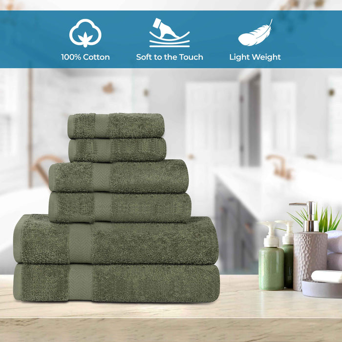 Frankly Eco Friendly Cotton 6 Piece Towel Set