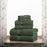 Egyptian Cotton Pile Plush Heavyweight Absorbent 6 Piece Towel Set - Forrest Green