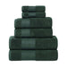 Larissa Cotton Geometric Embroidered Border 6-Piece Assorted Towel Set - ForestGreen