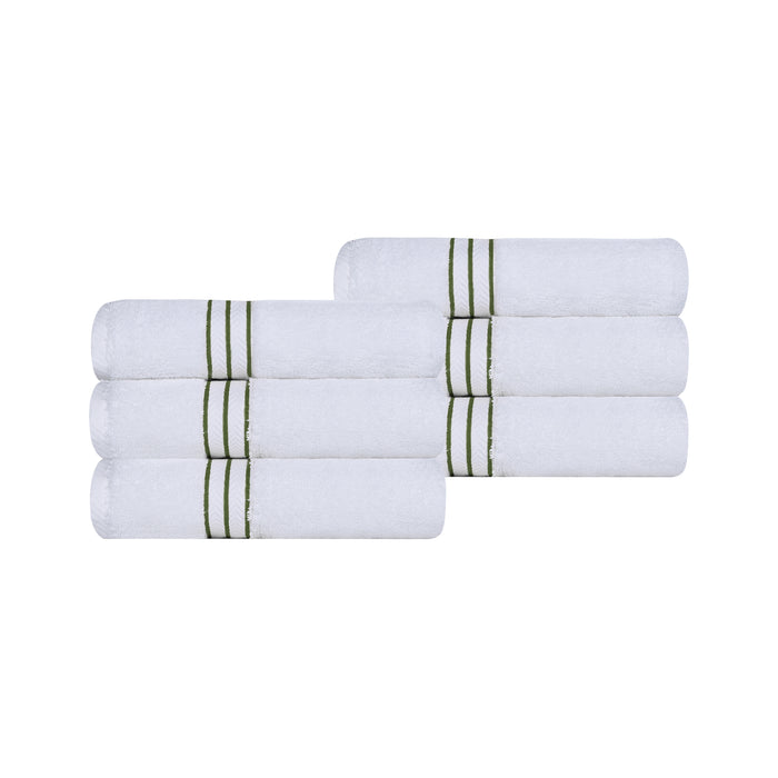 Turkish Cotton Ultra-Plush Solid 6 Piece Highly Absorbent Hand Towel Set