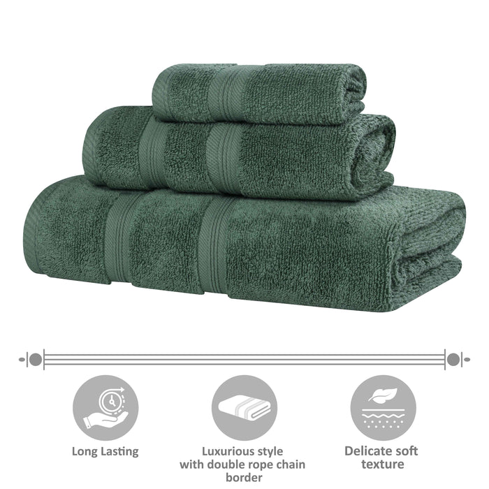 Smart Dry Zero Twist Cotton 9 Piece Solid Assorted Towel Set