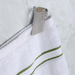 Turkish Cotton Ultra-Plush Solid 2-Piece Highly Absorbent Bath Sheet Set - White/Forrest Green