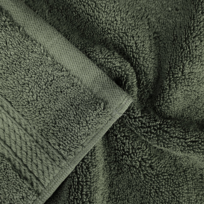 Egyptian Cotton Plush Heavyweight Absorbent Bath Towel Set of 4 - Forrest Green