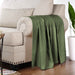 Cotton All Season Diamond Bed Blanket & Sofa Throw - Forest Green