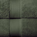 Egyptian Cotton Pile Plush Heavyweight Absorbent 6 Piece Towel Set - Forrest Green