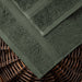 Egyptian Cotton Pile Plush Heavyweight Absorbent 3 Piece Towel Set - Forrest Green