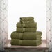 Egyptian Cotton Pile Plush Heavyweight Absorbent 6 Piece Towel Set - ForestGreen