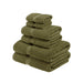 Egyptian Cotton Pile Plush Heavyweight Absorbent 6 Piece Towel Set - ForestGreen