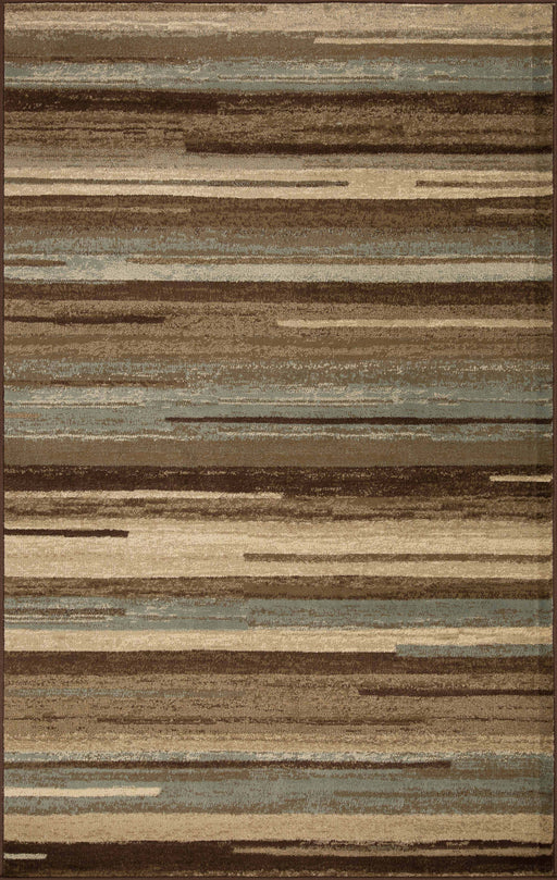 Stripes Abstract Lines Indoor Area Rug or Runner Rug - Taupe