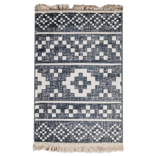 Genaine Geometric Diamond Indoor Area Rug Or Runner Rug - Nightfall Blue