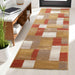 Clifton Modern Geometric Patchwork Area Rug or Runner Rug - Ginger