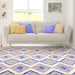 Talluah Hand-Tufted Cotton/Wool Textured Geometric Farmhouse Area Rug - Gold/Navy Blue