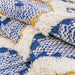 Talluah Hand-Tufted Cotton/Wool Textured Geometric Farmhouse Area Rug - Gold/Navy Blue