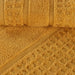 Zero Twist Cotton Waffle Honeycomb Plush Absorbent 3-Piece Towel Set - Gold