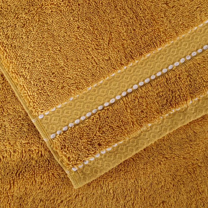 Niles Egypt Produced Giza Cotton Dobby Ultra-Plush 12 Piece Towel Set - Gold
