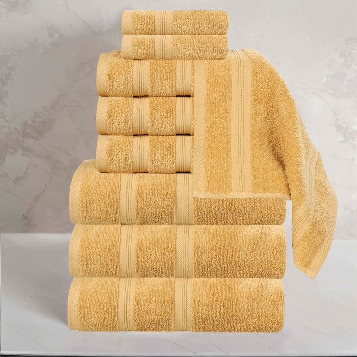 Smart Dry Zero Twist Cotton 9 Piece Solid Assorted Towel Set