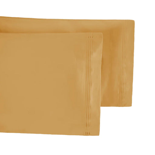 650 Thread Count Egyptian Cotton Solid Pillowcase Set - Gold