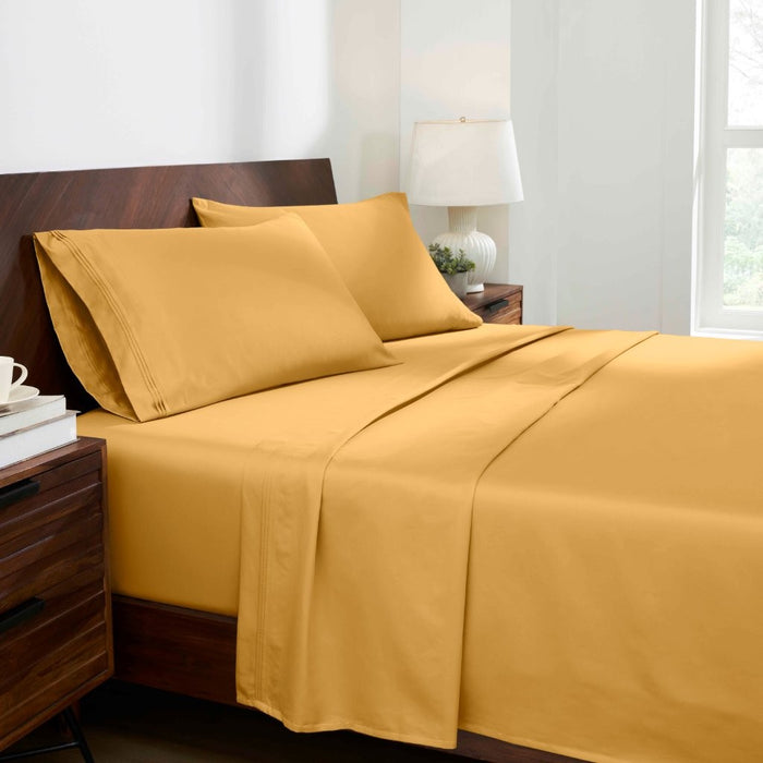 1000 Thread Count Egyptian Cotton Bed Sheet Set Olympic Queen