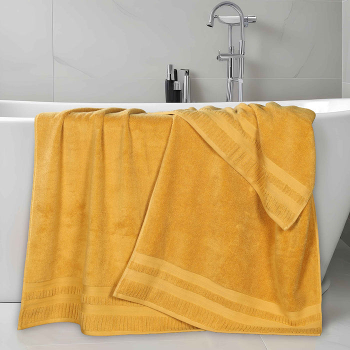 Venice Zero Twist Cotton Medium Weight Absorbent Bath Sheets, Set of 2