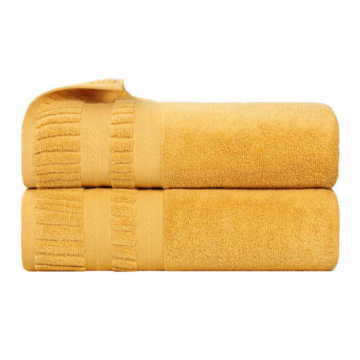 Venice Zero Twist Cotton Medium Weight Absorbent Bath Towels, Set of 2