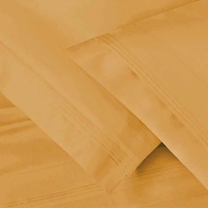 650 Thread Count Egyptian Cotton Solid Pillowcase Set - Gold