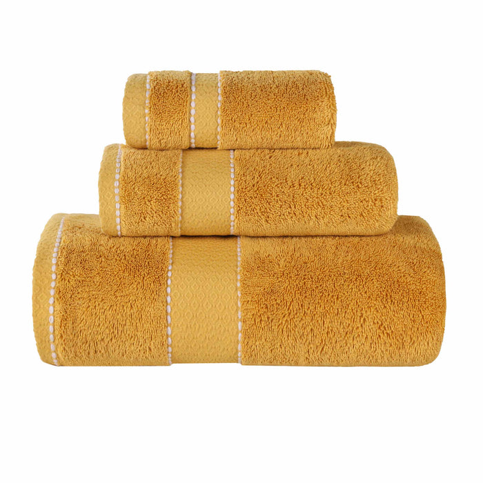 Niles Egypt Produced Giza Cotton Dobby Absorbent 3 Piece Towel Set