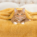 Classic Solid Fleece Plush Medium Weight Fluffy Soft Blanket - Gold