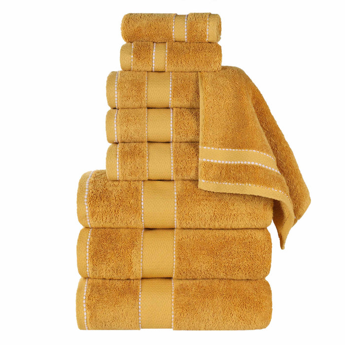 Niles Egypt Produced Giza Cotton Dobby Absorbent 9 Piece Towel Set