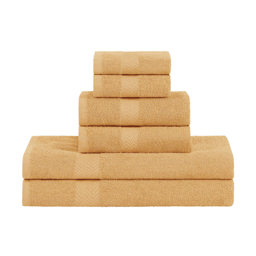 Frankly Eco Friendly Cotton 6 Piece Towel Set - Gold