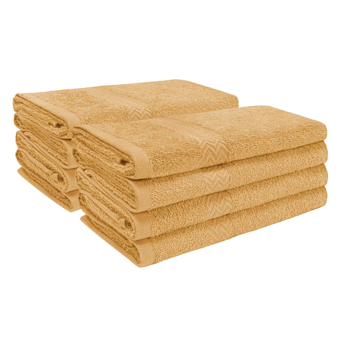 Franklin Cotton Eco Friendly 8 Piece Hand Towel Set - Gold